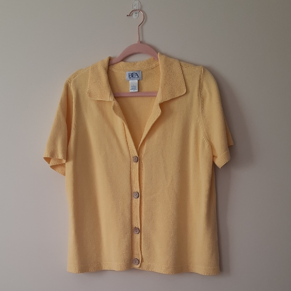 BFA Classics Yellow V-Neck Sweater